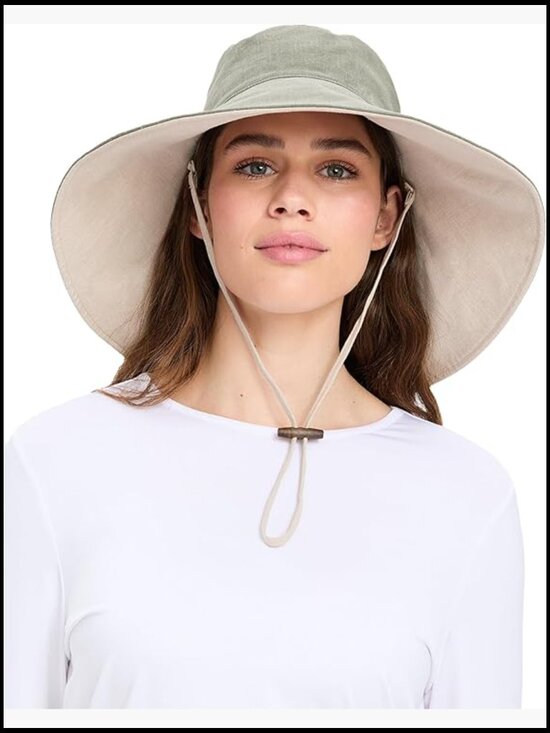 Ultra-Wide Packable Sun Hat UPF 50+ Adjustable Ponytail Hole Travel Beach main image 5